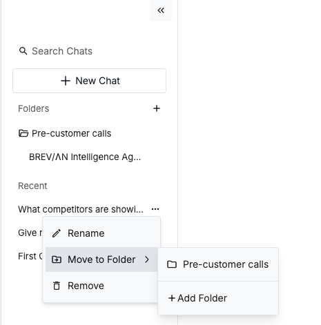 Move a conversation to the folder